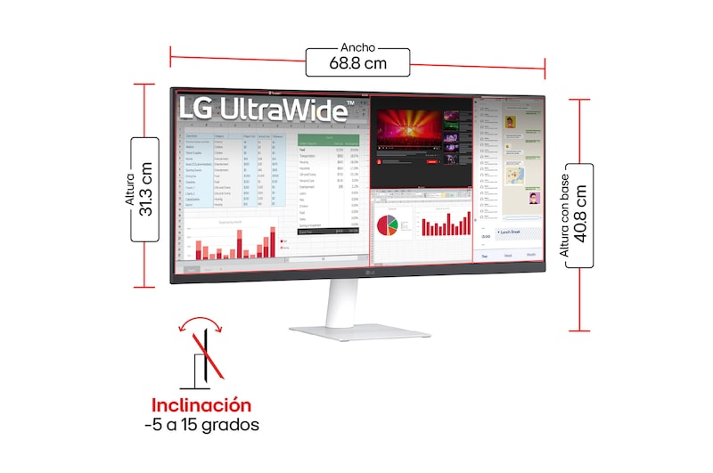 dimensiones Monitor LG UltraWide 29 pulgadas